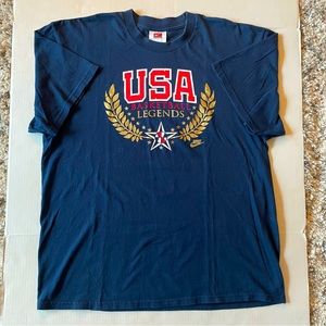 Nike USA Olympics Basketball Legends Dream Team Men’s Navy Blue T-Shirt - Large